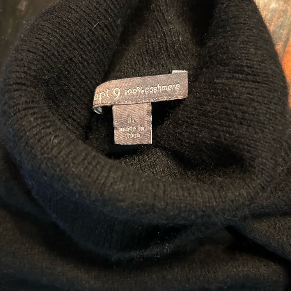 Apt. 9 Black Cashmere Sweater